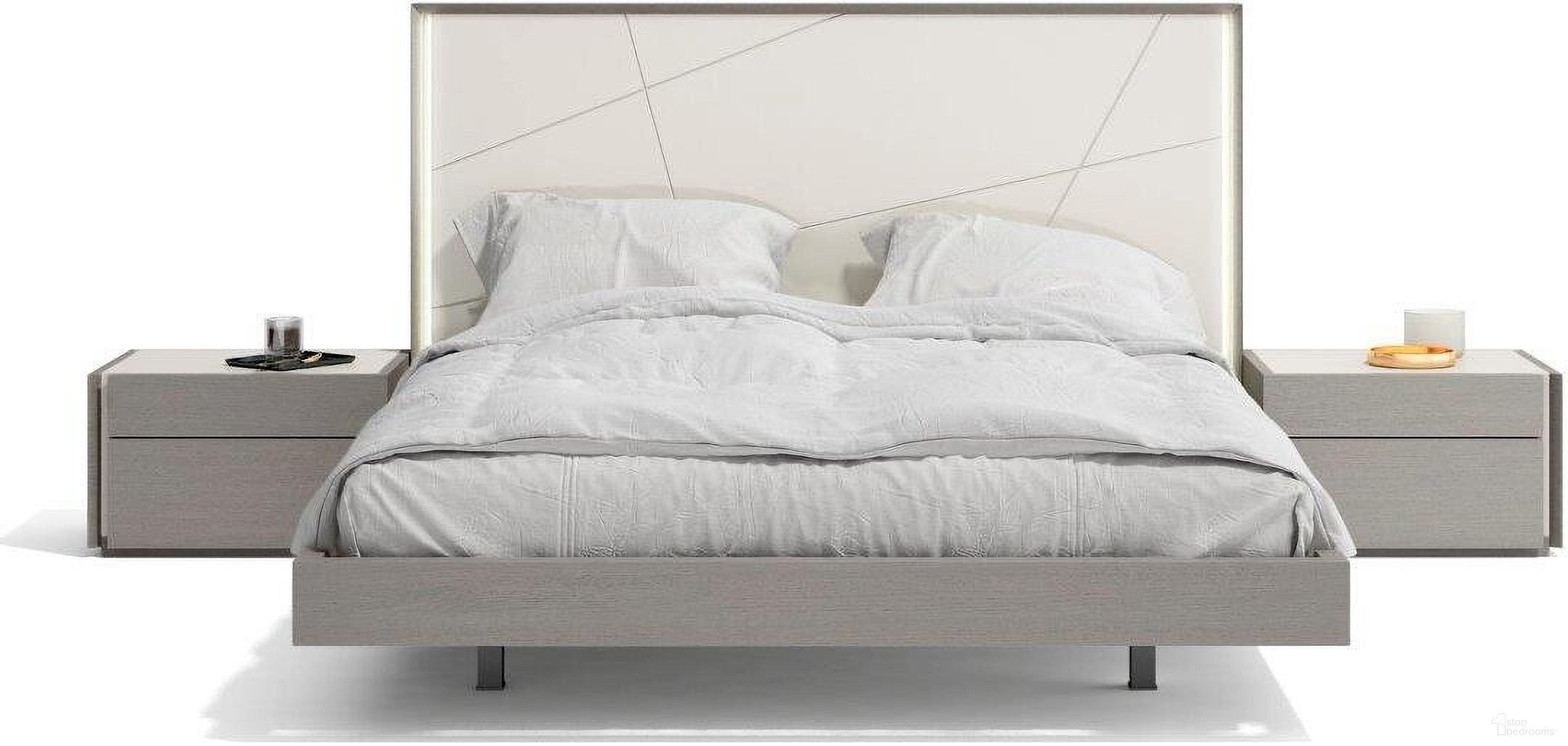 The appearance of Sintra Queen Bed in Grey designed by J&M in the modern / contemporary interior design. This grey/white piece of furniture was selected by 1StopBedrooms from Sintra Collection to add a touch of cosiness and style into your home. Sku: 17554-Q. Bed Type: Platform Bed. Bed Size: Queen.