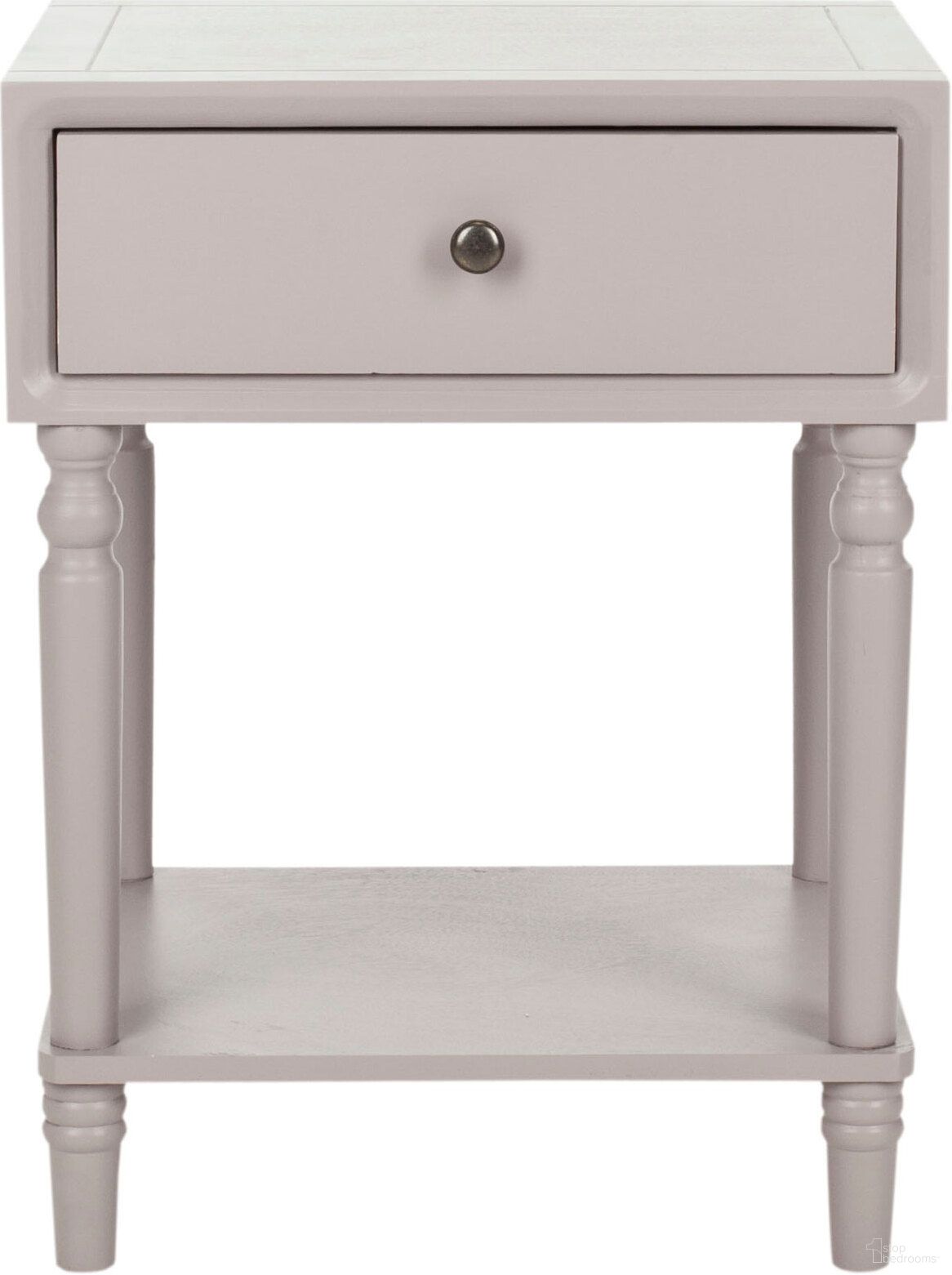 The appearance of Siobhan Quartz Gray Accent Table with Storage Drawer designed by Safavieh in the country / farmhouse interior design. This grey piece of furniture was selected by 1StopBedrooms from Siobhan Collection to add a touch of cosiness and style into your home. Sku: AMH6611C. Material: Wood.
