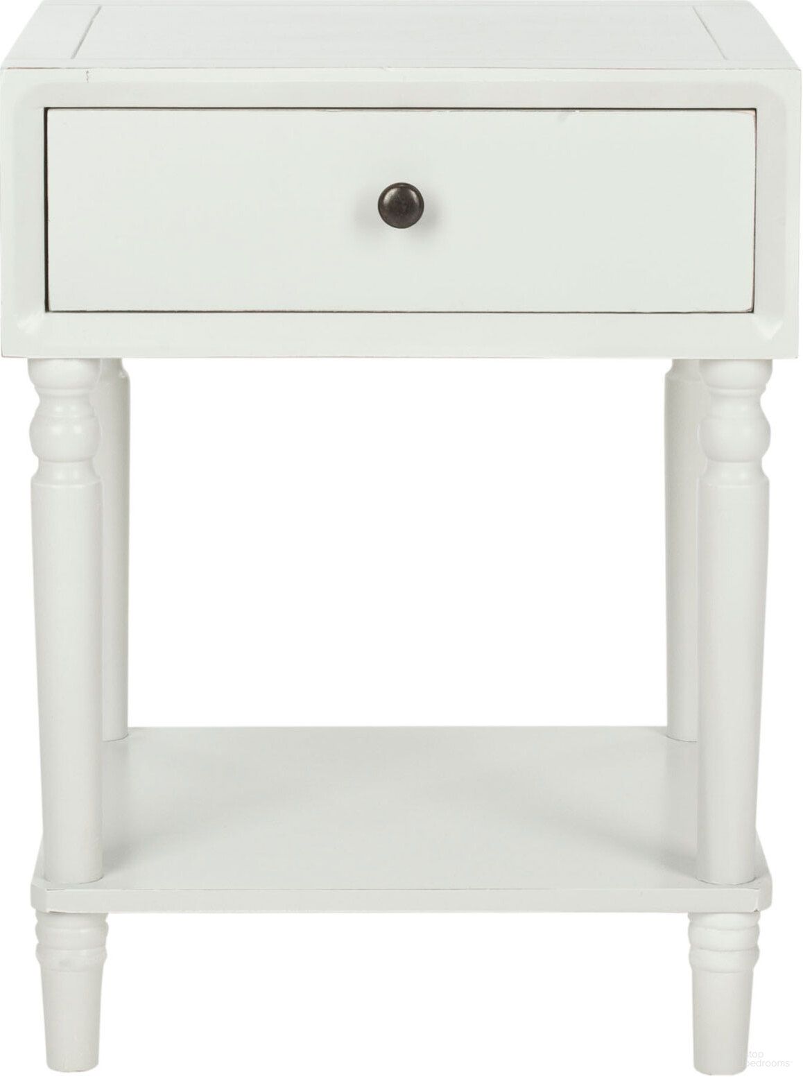 Brown Oak Night Stand With Storage