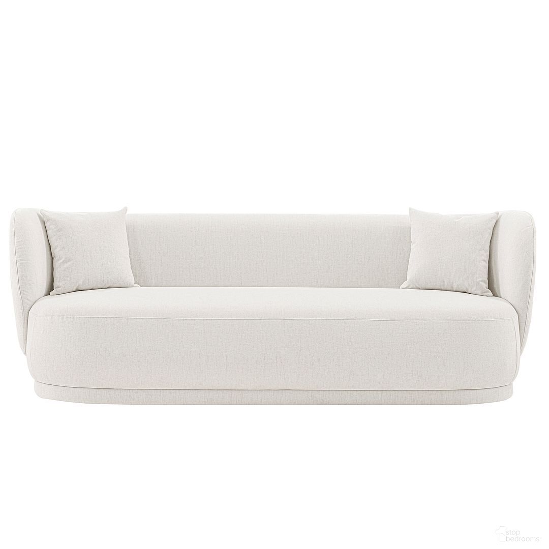 The appearance of Siri Sofa In Cream designed by Manhattan Comfort in the modern / contemporary interior design. This cream piece of furniture  was selected by 1StopBedrooms from Siri Collection to add a touch of cosiness and style into your home. Sku: SF010-CR. Material: Wood.