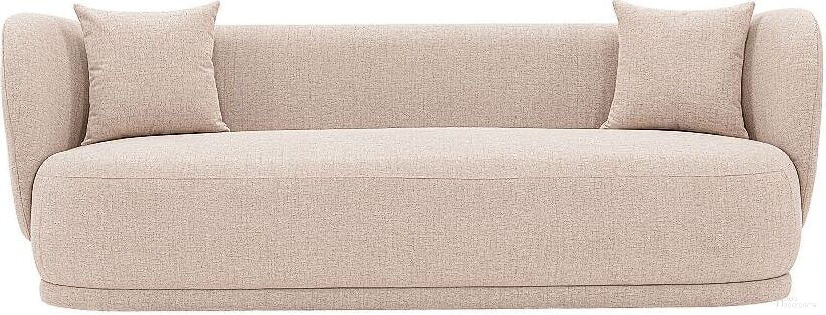 The appearance of Siri Sofa In Wheat designed by Manhattan Comfort in the modern / contemporary interior design. This wheat piece of furniture  was selected by 1StopBedrooms from Siri Collection to add a touch of cosiness and style into your home. Sku: SF010-WT. Material: Wood.