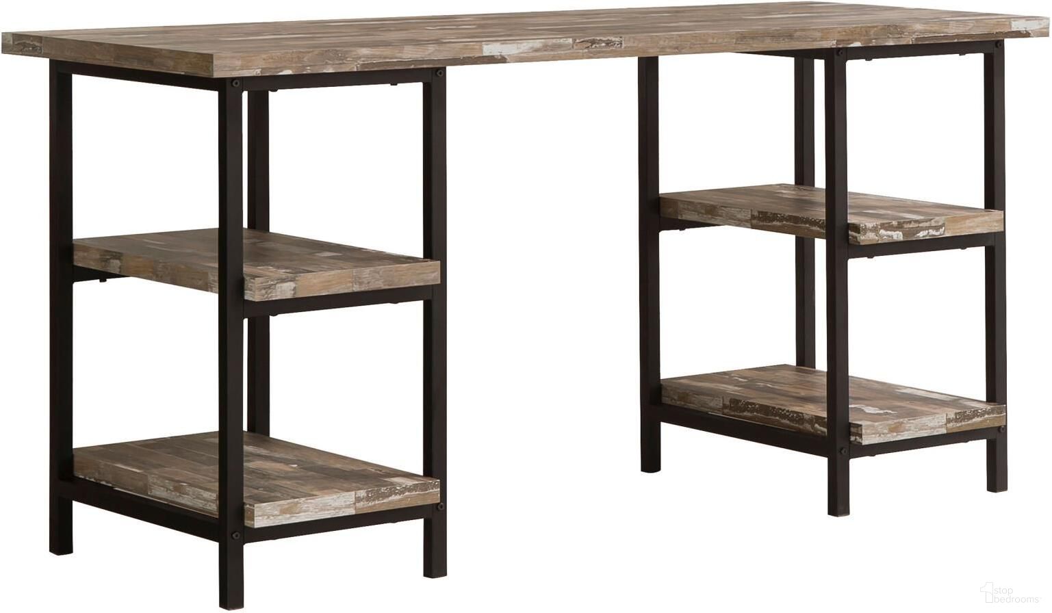 The appearance of Kemper 4-shelf Writing Desk Salvaged Cabin designed by Coaster in the country / farmhouse interior design. This salvaged cabin piece of furniture was selected by 1StopBedrooms from Kemper Collection to add a touch of cosiness and style into your home. Sku: 801551. Material: Wood.