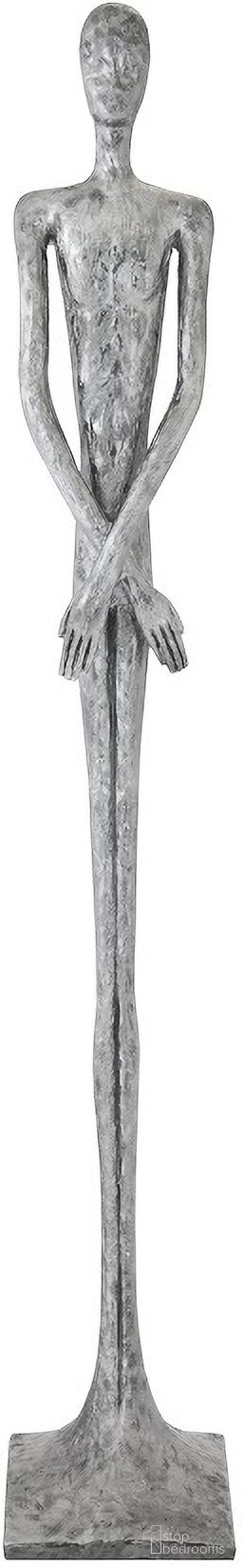 Skinny Male Sculpture In Silver