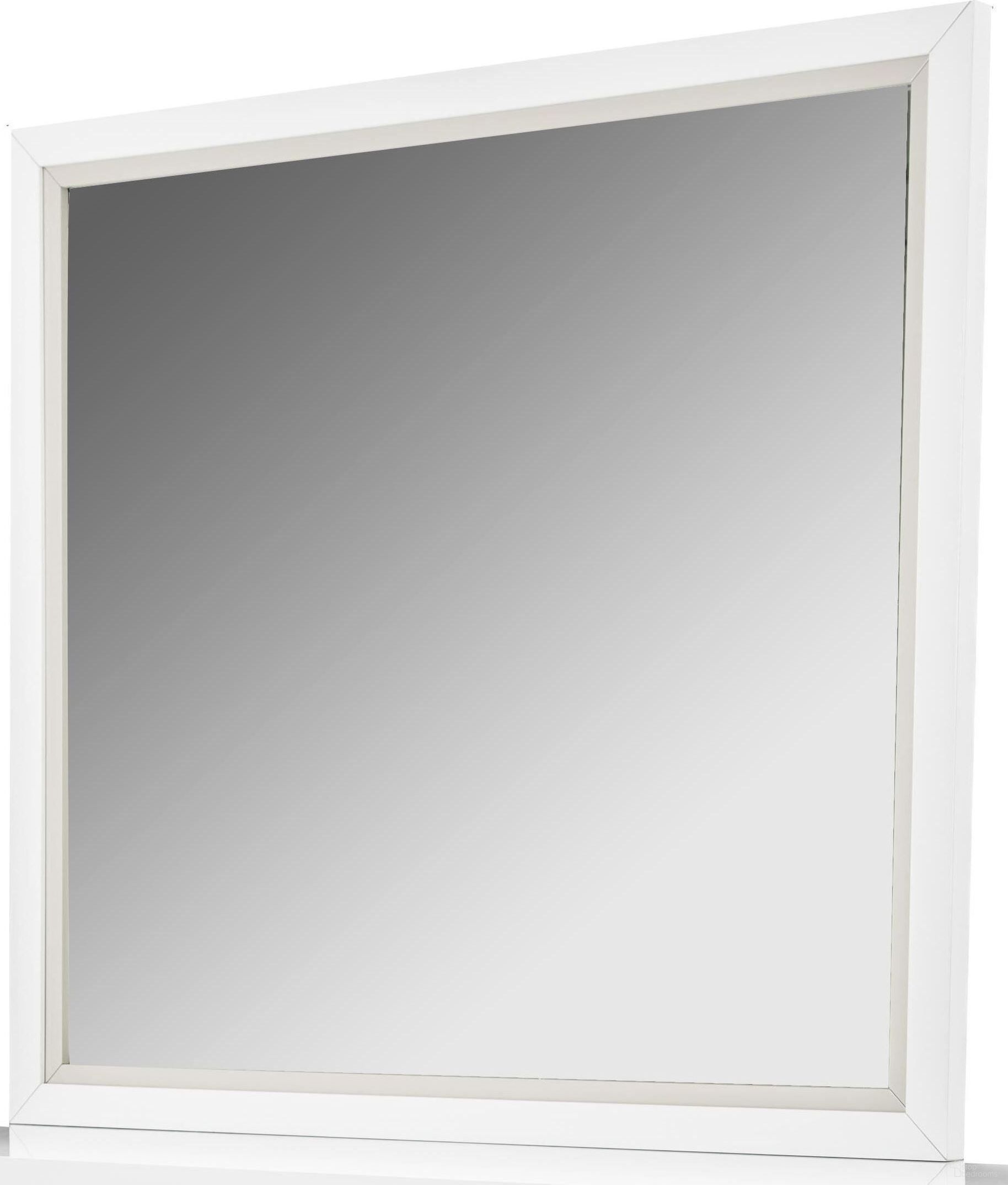 The appearance of Sky Tower White Cloud Dresser Mirror designed by Michael Amini in the transitional interior design. This white piece of furniture was selected by 1StopBedrooms from Sky Tower Collection to add a touch of cosiness and style into your home. Sku: 9025660-108. Material: Glass.