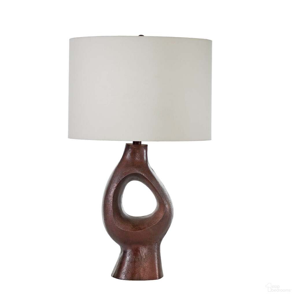 The appearance of Skye Ember Table Lamp In Off White and Copper designed by LH Imports in the modern / contemporary interior design. This off white/copper piece of furniture was selected by 1StopBedrooms from Skye Collection to add a touch of cosiness and style into your home. Sku: SKY023. Material: Aluminum.