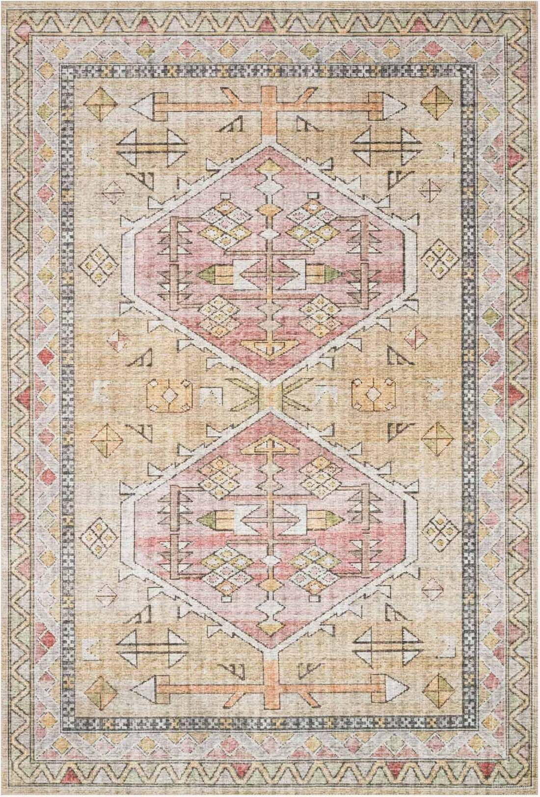 The appearance of Skye Gold/Blush 1'6" x 1'6" Rug designed by Loloi Rugs in the traditional interior design. This gold and blush piece of furniture was selected by 1StopBedrooms from Skye Collection to add a touch of cosiness and style into your home. Sku: SKYESKY-04GOBH160S. Material: Polyester.