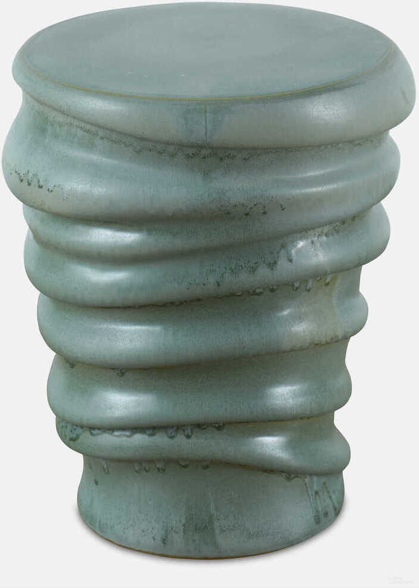 Skye Modern Garden Stool In Blue