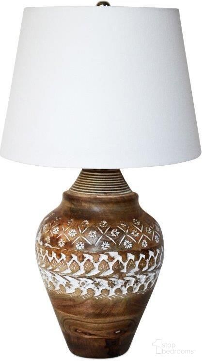 The appearance of Skye White and Brown Antique Lamp designed by LH Imports in the coastal interior design. This white and brown piece of furniture was selected by 1StopBedrooms from Skye Collection to add a touch of cosiness and style into your home. Sku: SKY014. Material: Wood.