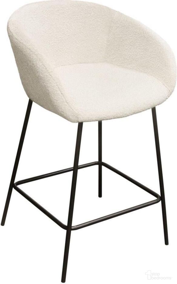 The appearance of Skyler Counter Height Chairs Set of 2 In Ivory Boucle Fabric With Black Metal Frame designed by Diamond Sofa in the modern / contemporary interior design. This ivory piece of furniture was selected by 1StopBedrooms from Skyler Collection to add a touch of cosiness and style into your home. Sku: SKYLERSTIV2PK. Material: Fabric.
