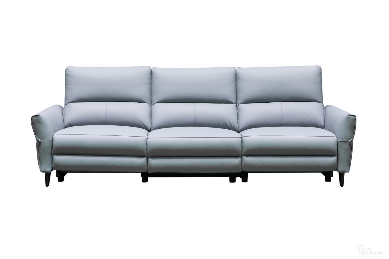 The appearance of Skyline 3 Seater Leather Power Reclining Sofa In Blue designed by Klaussner Home Furnishings in the modern / contemporary interior design. This blue piece of furniture was selected by 1StopBedrooms from Skyline Collection to add a touch of cosiness and style into your home. Sku: SH189-L1.75RP1T;SH189-R1.75RP1. Material: Top Grain Leather.