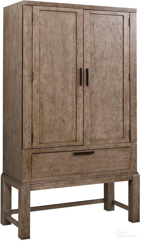 The appearance of Skyline Brook Armoire designed by American Drew in the modern / contemporary interior design. This medium stain piece of furniture was selected by 1StopBedrooms from Skyline Collection to add a touch of cosiness and style into your home. Sku: 010-270. Material: Wood.