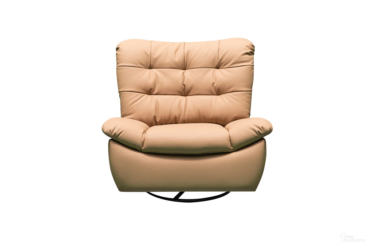 The appearance of Skyline Stella Leather Swivel Glider Manual Recliner In Brown designed by Klaussner Home Furnishings in the modern / contemporary interior design. This brown piece of furniture was selected by 1StopBedrooms from Skyline Collection to add a touch of cosiness and style into your home. Sku: SH339-1RGS. Material: Top Grain Leather.