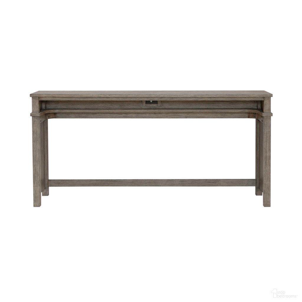 The appearance of Skyview Lodge Console Bar Table In Brown designed by Liberty in the transitional interior design. This brown piece of furniture was selected by 1StopBedrooms from Skyview Lodge Collection to add a touch of cosiness and style into your home. Sku: 906-OT7636. Table Top Shape: Rectangular. Material: Rubberwood.