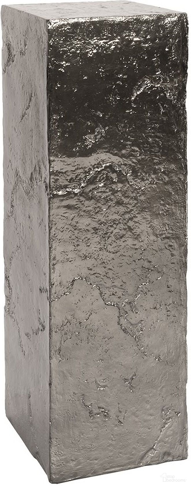 The appearance of Slate Pedestal In Silver designed by Phillips Collection in the modern / contemporary interior design. This silver piece of furniture  was selected by 1StopBedrooms from Outdoor Collection to add a touch of cosiness and style into your home. Sku: PH80685. Material: Resin.