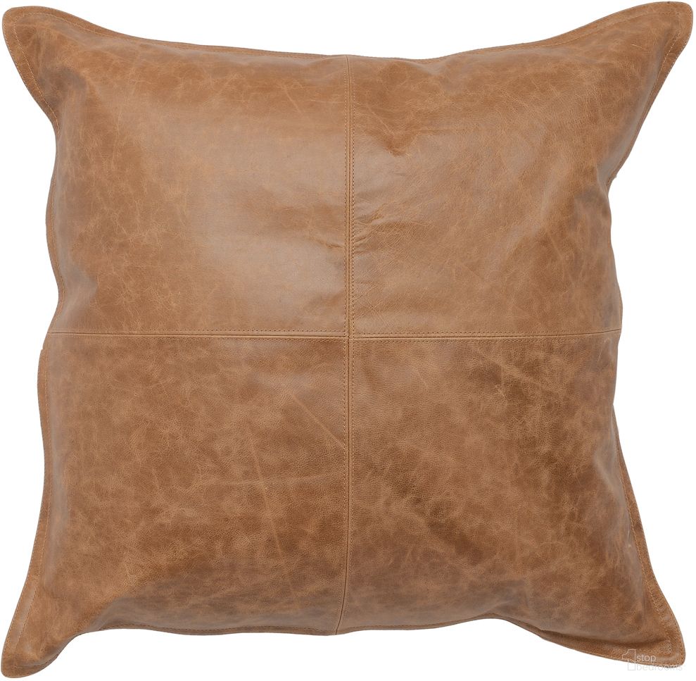 The appearance of SLD Dumont Leather 22x22 Pillow In Chestnut designed by Classic Home in the transitional interior design. This chestnut piece of furniture  was selected by 1StopBedrooms from Soco Leather Collection to add a touch of cosiness and style into your home. Sku: V180020. Material: Authentic Leather.