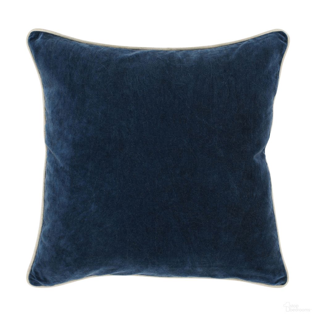 The appearance of SLD Heirloom Velvet 22 x 22 Inch Pillow In Navy designed by Classic Home in the transitional interior design. This navy piece of furniture was selected by 1StopBedrooms from Heirloom Velvet Collection to add a touch of cosiness and style into your home. Sku: V240091. Material: Cotton Velvet.