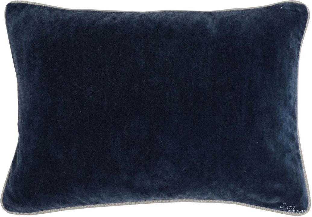 The appearance of SLD Heirloom Velvet 14x20 Pillow In Navy designed by Classic Home in the transitional interior design. This navy piece of furniture was selected by 1StopBedrooms from Heirloom Velvet Collection to add a touch of cosiness and style into your home. Sku: V150767. Material: Cotton Velvet.