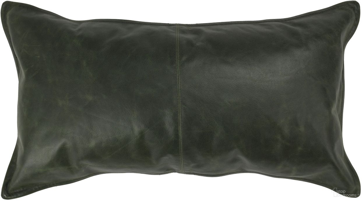 SLD Leather Acre 14x26 Pillow In Forest Green