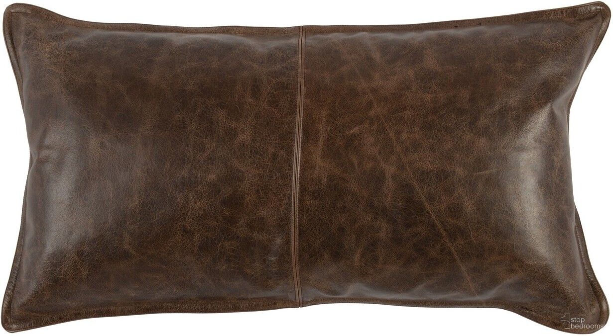 Classic Home SLD Leather Parsons Pillow - Thumbnail 4