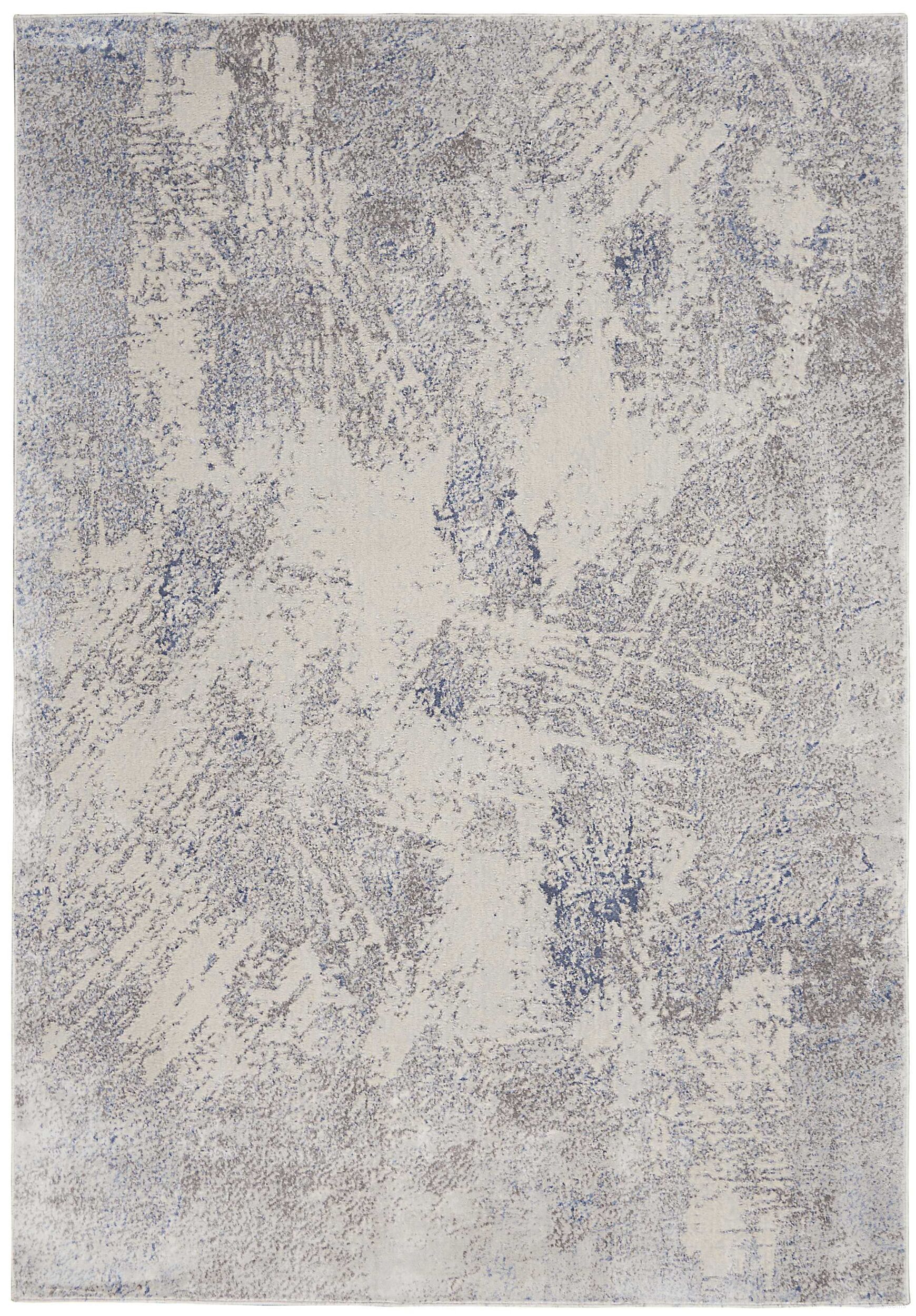 The appearance of Sleek Textures Ivory and Grey 3'11" x 5'11" Modern Area Rug designed by Nourison in the modern / contemporary interior design. This ivory and grey piece of furniture was selected by 1StopBedrooms from Sleek Textures Collection to add a touch of cosiness and style into your home. Sku: 99446711847. Material: Viscose.