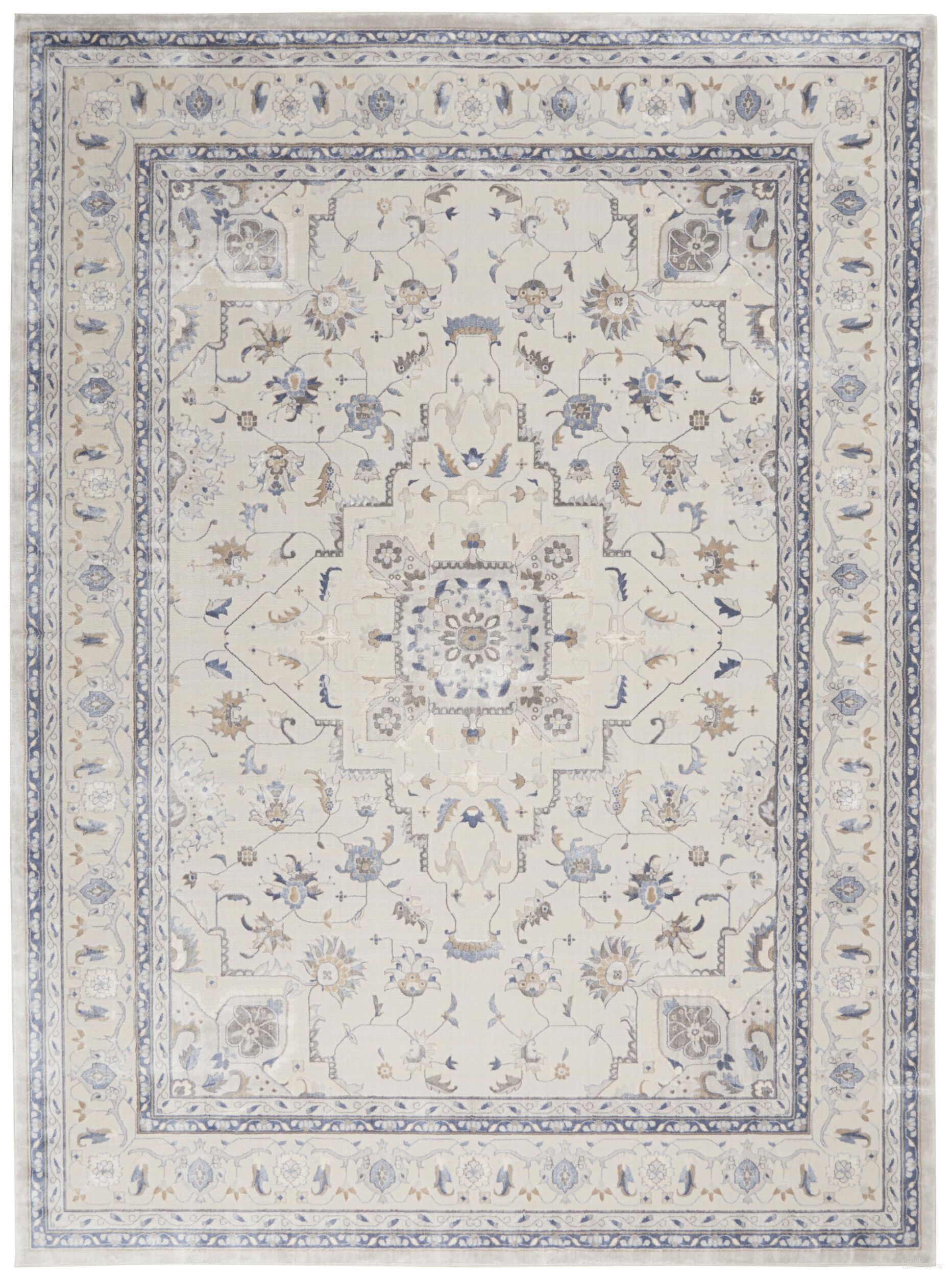 The appearance of Sleek Textures 7'10" x 10'6" Area Rug In Ivory and Beige designed by Nourison in the traditional interior design. This ivory and beige piece of furniture was selected by 1StopBedrooms from Sleek Textures Collection to add a touch of cosiness and style into your home. Sku: 99446712004. Material: Viscose.