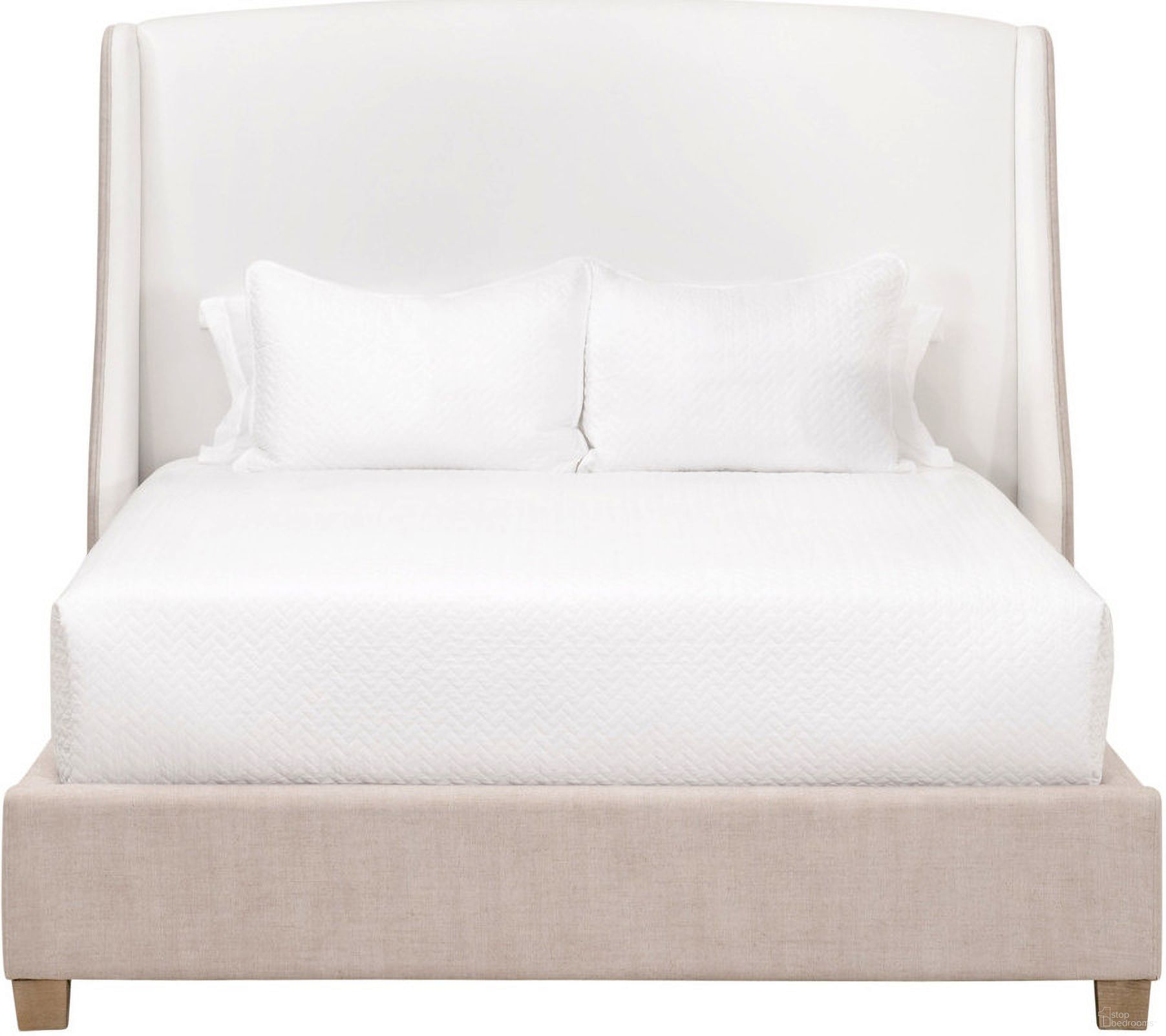 The appearance of Stitch and Hand Sloan Queen Bed In Peyton Pearl and Bisque designed by Essentials For Living in the transitional interior design. This peyton pearl/bisque piece of furniture was selected by 1StopBedrooms from Stitch & Hand Collection to add a touch of cosiness and style into your home. Sku: 7124-1.LPPRL/BIS/NG. Bed Type: Platform Bed. Bed Size: Queen. Material: Oak Wood.