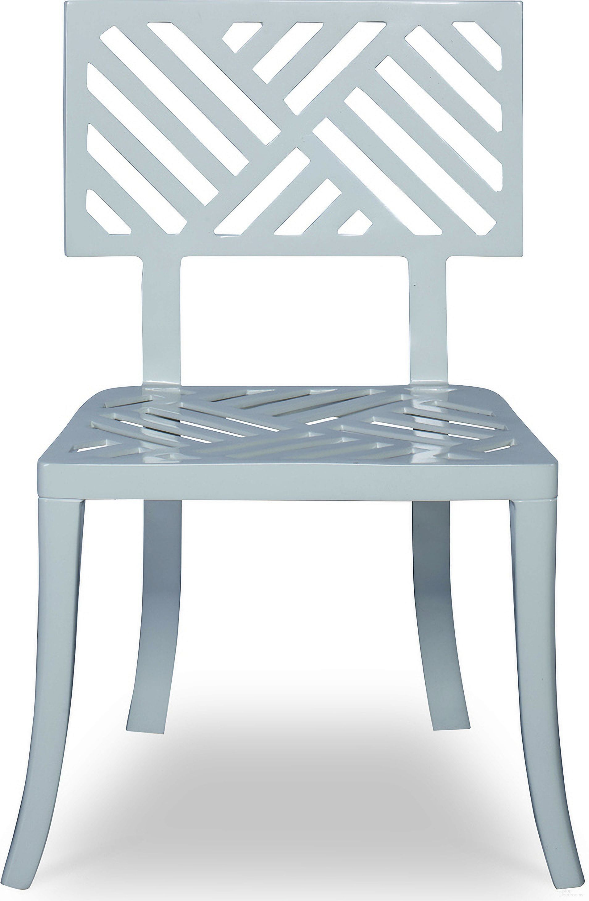 The appearance of Sloan Outdoor Dining Side Chair In White designed by Century Furniture in the modern / contemporary interior design. This white piece of furniture was selected by 1StopBedrooms from Carrier and Company Outdoor Collection to add a touch of cosiness and style into your home. Sku: C7-D79-4008. Material: Aluminum.