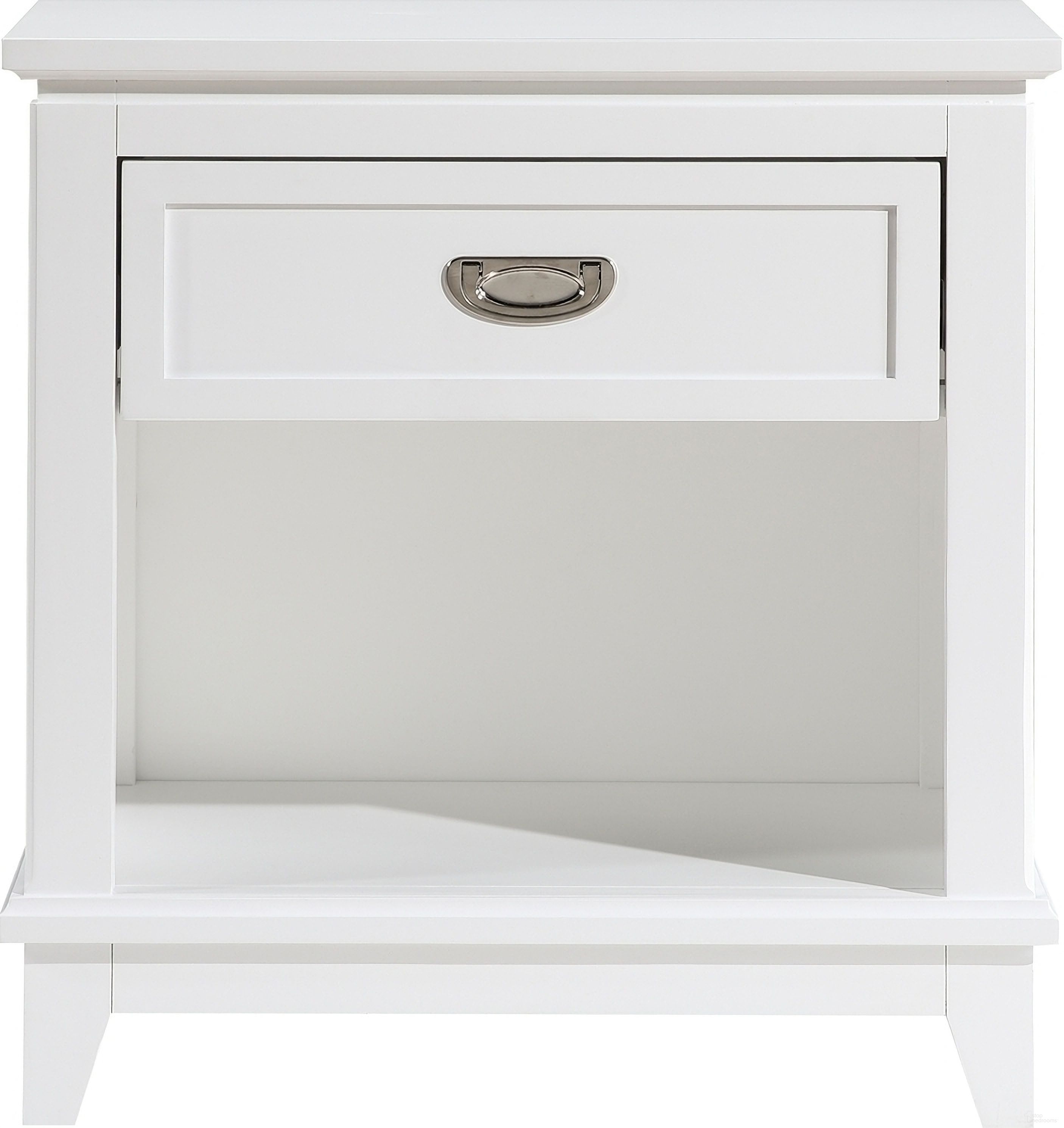 The appearance of Sloane Night Stand In White designed by Homelegance in the traditional interior design. This white piece of furniture was selected by 1StopBedrooms from Sloane Collection to add a touch of cosiness and style into your home. Sku: B2024WH-4. Material: Wood.