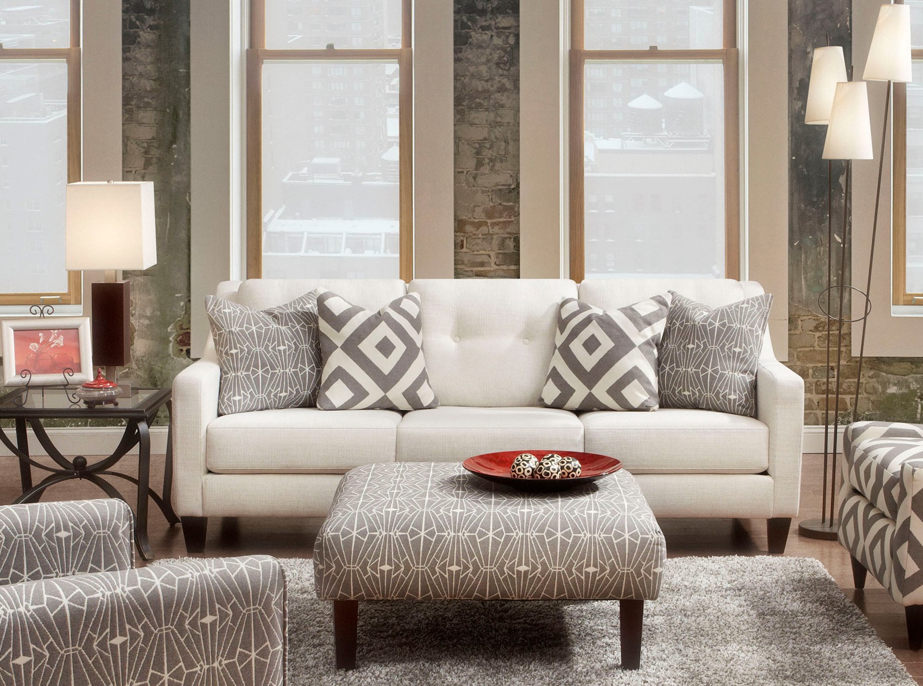 Parker Ivory Sofa By Furniture Of