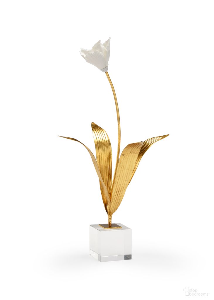 The appearance of Small Tulip On Stand In Cream and Gold designed by Chelsea House in the modern / contemporary interior design. This cream/gold piece of furniture  was selected by 1StopBedrooms from Chelsea House Misc Collection to add a touch of cosiness and style into your home. Sku: 383618. Material: Iron.