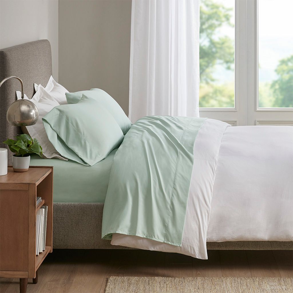 Smart Cool Microfiber 4 Piece King Sheet Set In Aqua