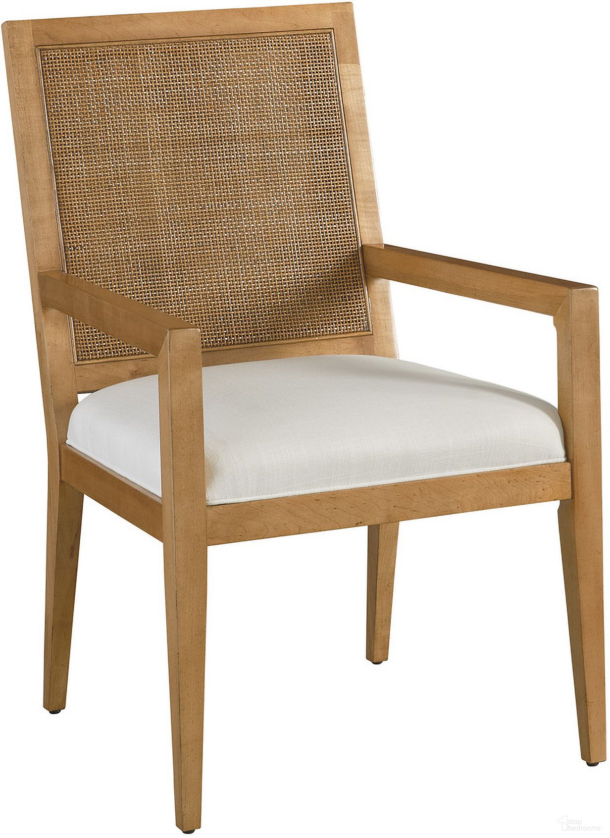 The appearance of Laguna Smithcliff Woven Arm Chair In Table Rock designed by Barclay Butera in the transitional interior design. This table rock piece of furniture was selected by 1StopBedrooms from Laguna Collection to add a touch of cosiness and style into your home. Sku: 934-881-01. Material: Wood. Chair Type: Arm Chair.