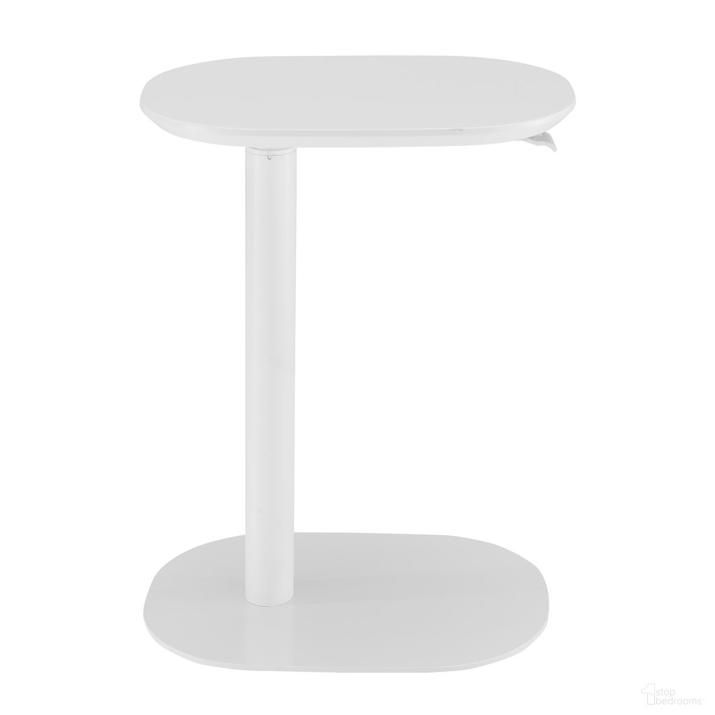 Snella Adjustable Laptop Table In Matte White