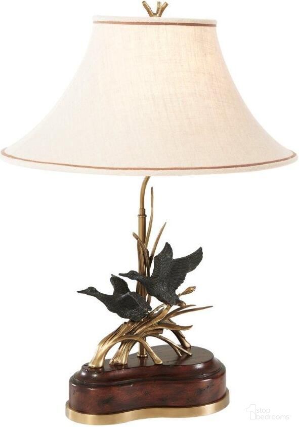 The appearance of Soaring Table Lamp designed by Theodore Alexander in the transitional interior design. This  piece of furniture  was selected by 1StopBedrooms from Essential Collection to add a touch of cosiness and style into your home. Sku: 2021-876. Material: Wood.