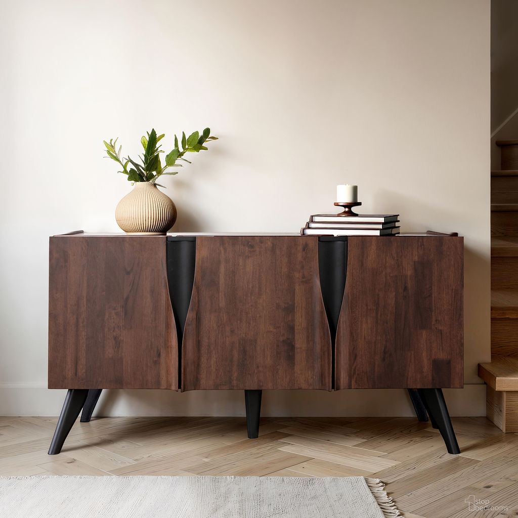 The appearance of Sobral 62 Inch Server In Rich Walnut designed by Furniture of America in the transitional interior design. This rich walnut piece of furniture was selected by 1StopBedrooms from Sobral Collection to add a touch of cosiness and style into your home. Sku: FM30012WN-SV-62. Material: Solid Rubberwood.