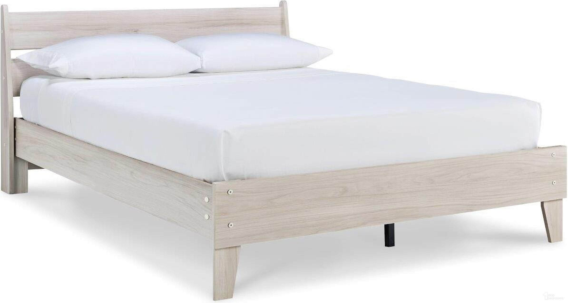 The appearance of Socalle Natural Queen Platform Bed designed by Signature Design by Ashley in the transitional interior design. This natural piece of furniture was selected by 1StopBedrooms from Socalle Collection to add a touch of cosiness and style into your home. Sku: EB1864-113;EB1864-157. Bed Type: Platform Bed. Material: Wood. Bed Size: Queen.