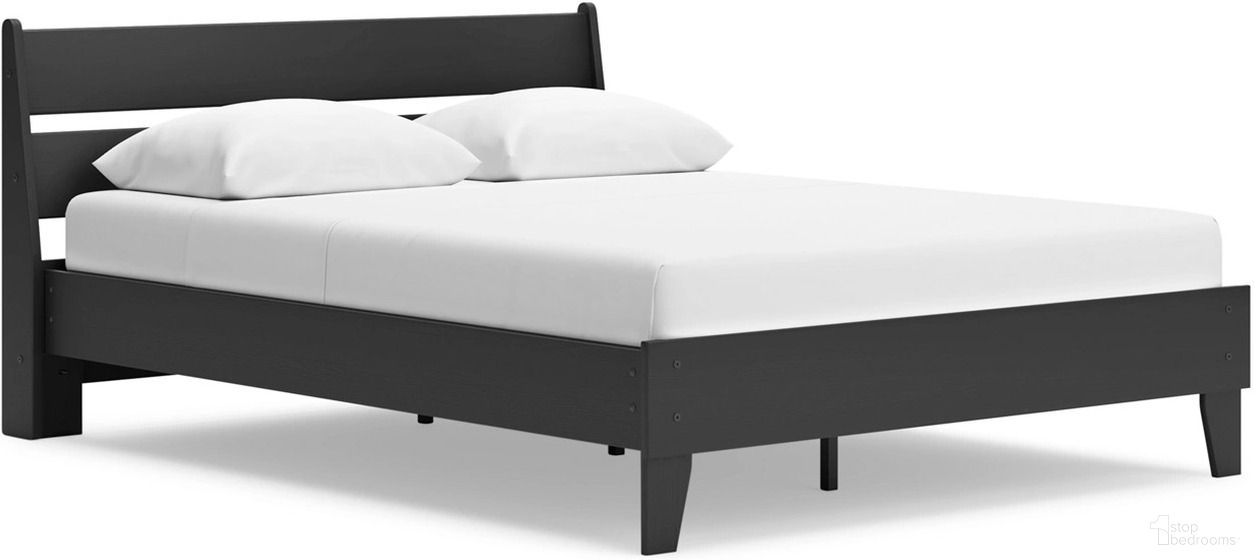The appearance of Socalle Queen Panel Platform Bed In Black designed by Signature Design by Ashley in the transitional interior design. This black piece of furniture was selected by 1StopBedrooms from Socalle Collection to add a touch of cosiness and style into your home. Sku: EB1865-113;EB1865-157. Bed Type: Platform Bed. Material: Wood. Bed Size: Queen.