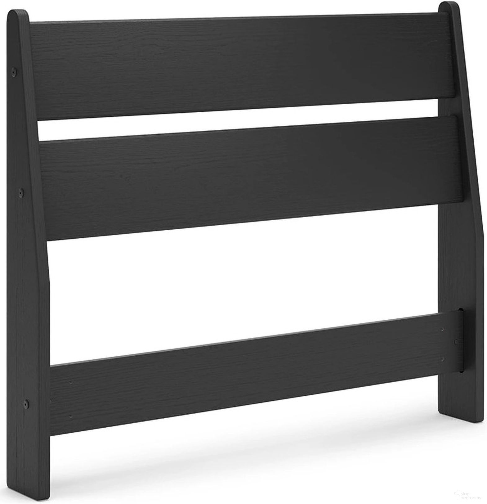 The appearance of Socalle Twin Panel Headboard In Black designed by Signature Design by Ashley in the transitional interior design. This black piece of furniture  was selected by 1StopBedrooms from Socalle Collection to add a touch of cosiness and style into your home. Sku: EB1865-155. Material: Wood. Bed Size: Twin.