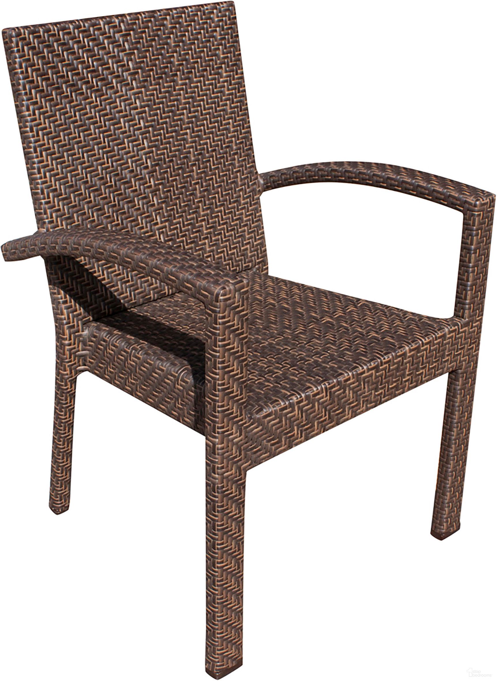 The appearance of Soho Stackable Armchair In Brown designed by Pelican Reef in the modern / contemporary interior design. This brown piece of furniture  was selected by 1StopBedrooms from Soho Collection to add a touch of cosiness and style into your home. Sku: 903-3304-JBP-A. Material: Aluminum.