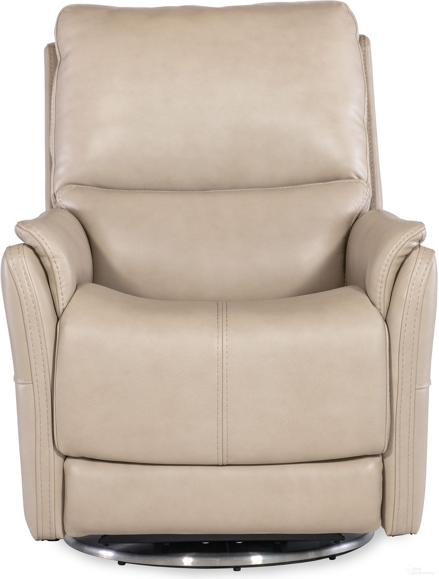 The appearance of Soiree Zero Gravity Swivel W/Power Headrest And Lumbar In Beige designed by Hooker in the transitional interior design. This beige piece of furniture was selected by 1StopBedrooms from RC Collection to add a touch of cosiness and style into your home. Sku: RC607-PHSZL-070. Material: Leather.