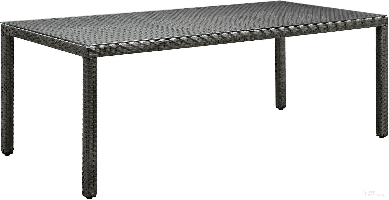 The appearance of Sojourn Chocolate 82 Inch Outdoor Patio Dining Table designed by Modway in the modern / contemporary interior design. This chocolate piece of furniture was selected by 1StopBedrooms from Sojourn Collection to add a touch of cosiness and style into your home. Sku: EEI-1931-CHC. Material: Aluminum. Table Top Shape: Rectangular. Size: 40" x 83".