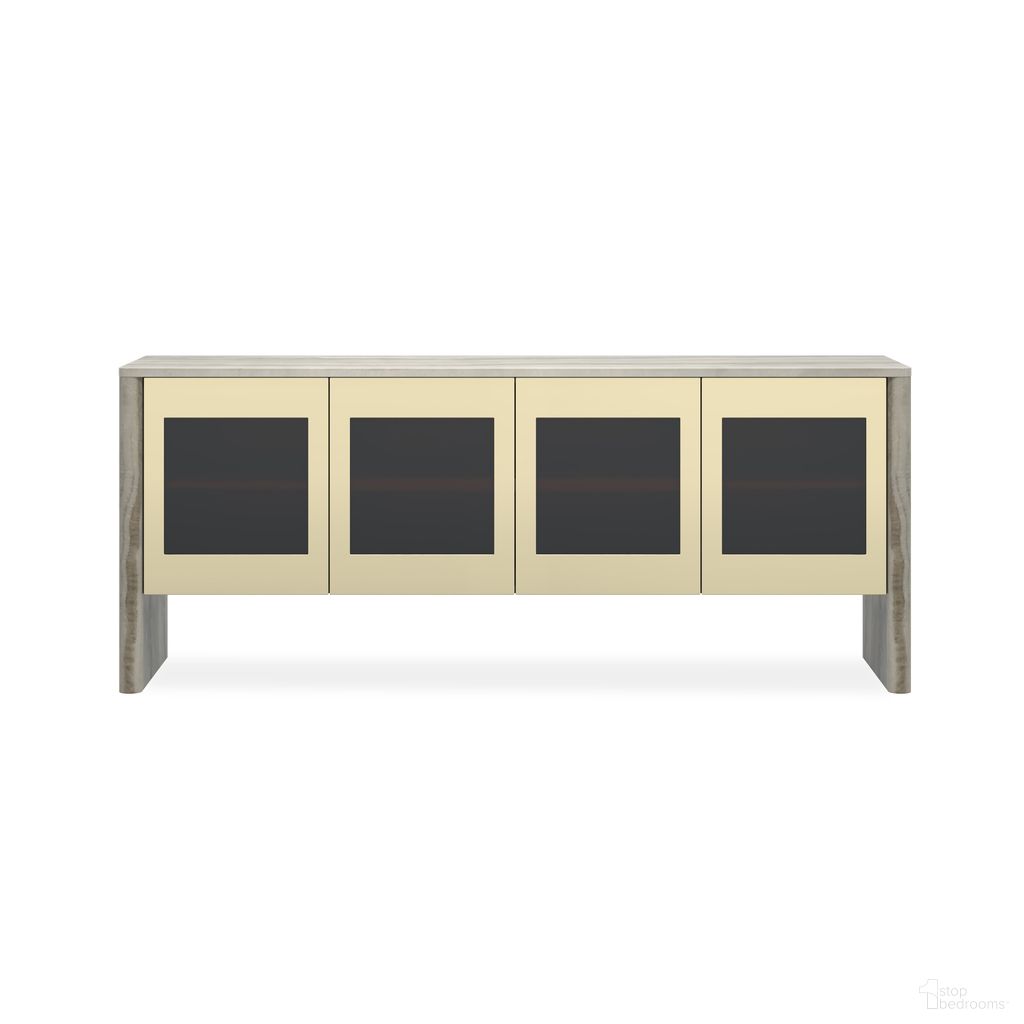 The appearance of Sojourn Sideboard In Gray designed by Caracole in the modern / contemporary interior design. This gray piece of furniture  was selected by 1StopBedrooms from Sojourn Collection to add a touch of cosiness and style into your home. Sku: CLA-424-214. Material: Fabric.