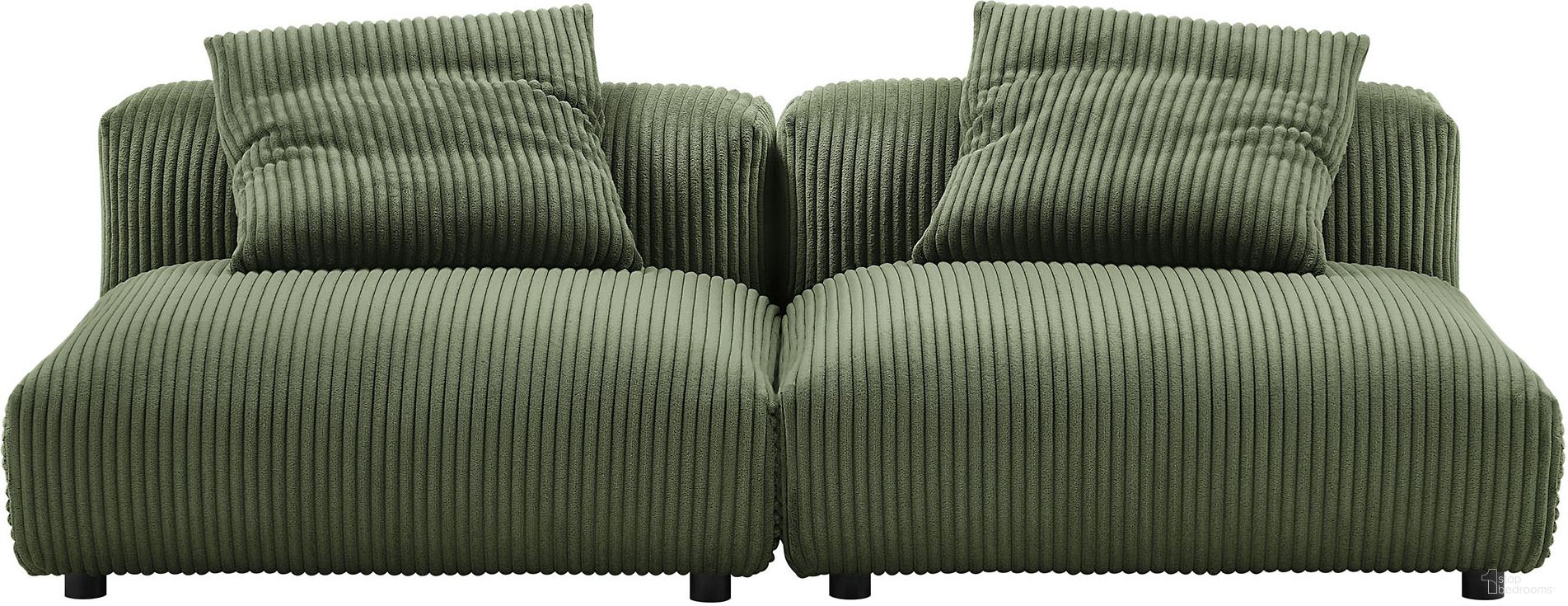 The appearance of Solace 2-Piece Modular Corduroy Upholstered Sofa In Fern designed by Modway in the modern / contemporary interior design. This fern piece of furniture was selected by 1StopBedrooms from Solace Collection to add a touch of cosiness and style into your home. Sku: EEI-6884-FRN;EEI-6884-FRN. Material: Upholstered.