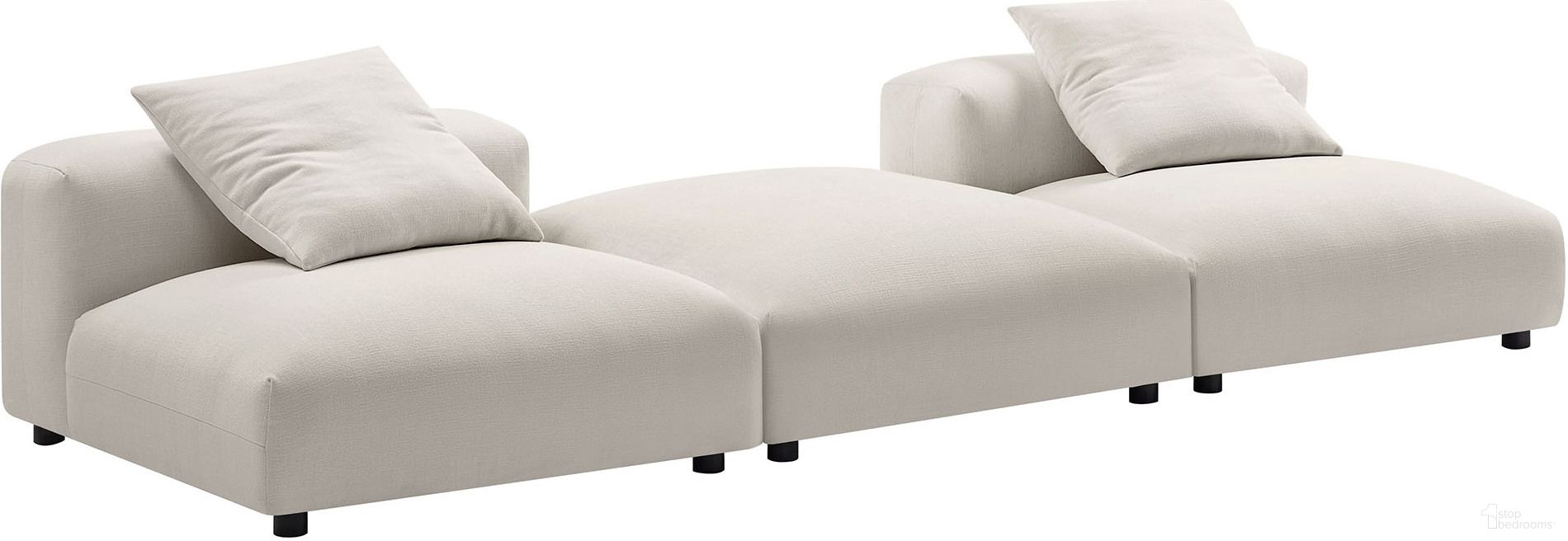 The appearance of Solace 3-Piece Modular Upholstered Fabric Sectional Sofa In Salt designed by Modway in the modern / contemporary interior design. This salt piece of furniture was selected by 1StopBedrooms from Solace Collection to add a touch of cosiness and style into your home. Sku: EEI-6885-SAL;EEI-6889-SAL;EEI-6885-SAL. Material: Textured.