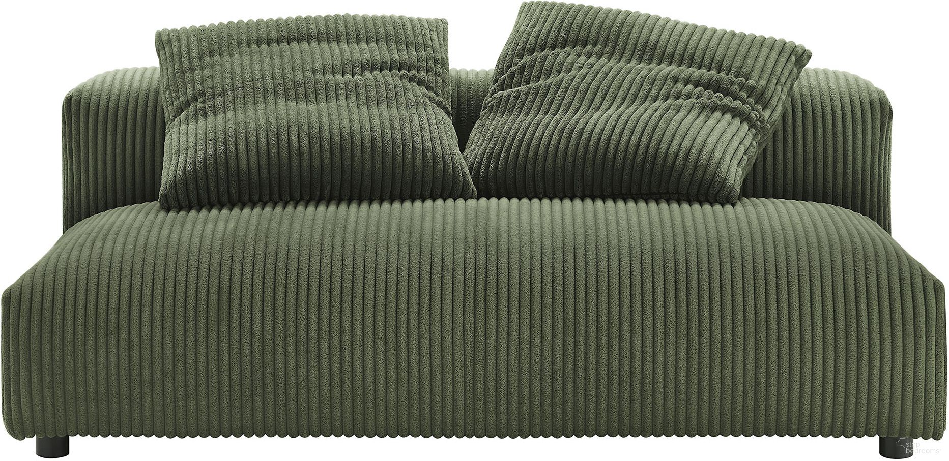 The appearance of Solace Modular Corduroy Upholstered Armless Loveseat In Fern designed by Modway in the modern / contemporary interior design. This fern piece of furniture  was selected by 1StopBedrooms from Solace Collection to add a touch of cosiness and style into your home. Sku: EEI-6890-FRN. Material: Upholstered.