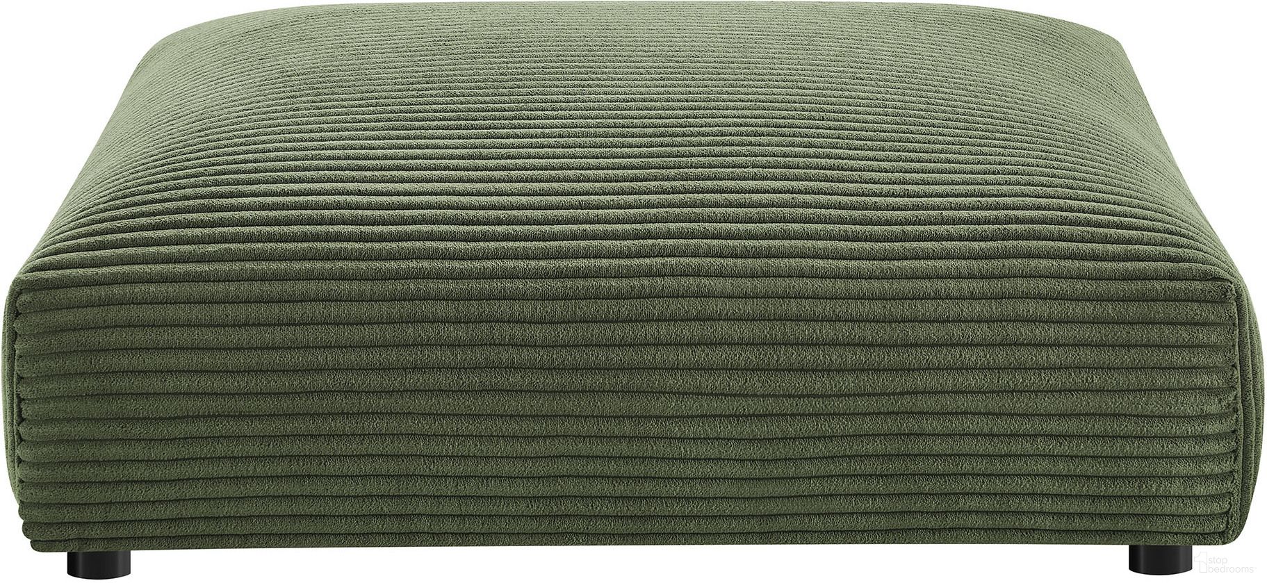 The appearance of Solace Modular Corduroy Upholstered Ottoman In Fern designed by Modway in the modern / contemporary interior design. This fern piece of furniture was selected by 1StopBedrooms from Solace Collection to add a touch of cosiness and style into your home. Sku: EEI-6888-FRN. Material: Upholstered.