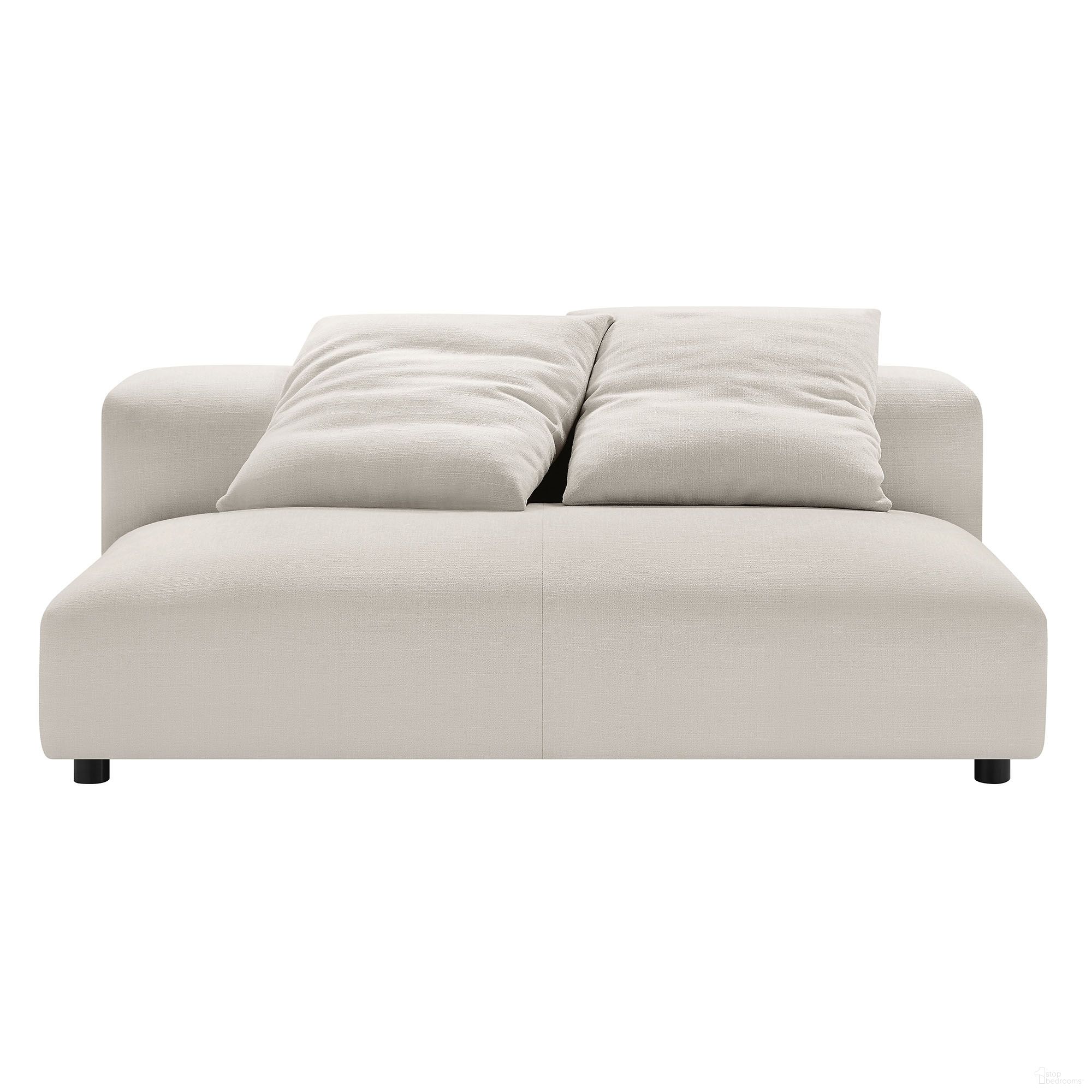 The appearance of Solace Modular Upholstered Fabric Armless Loveseat In Salt designed by Modway in the modern / contemporary interior design. This salt piece of furniture was selected by 1StopBedrooms from Solace Collection to add a touch of cosiness and style into your home. Sku: EEI-6891-SAL. Material: Fabric.