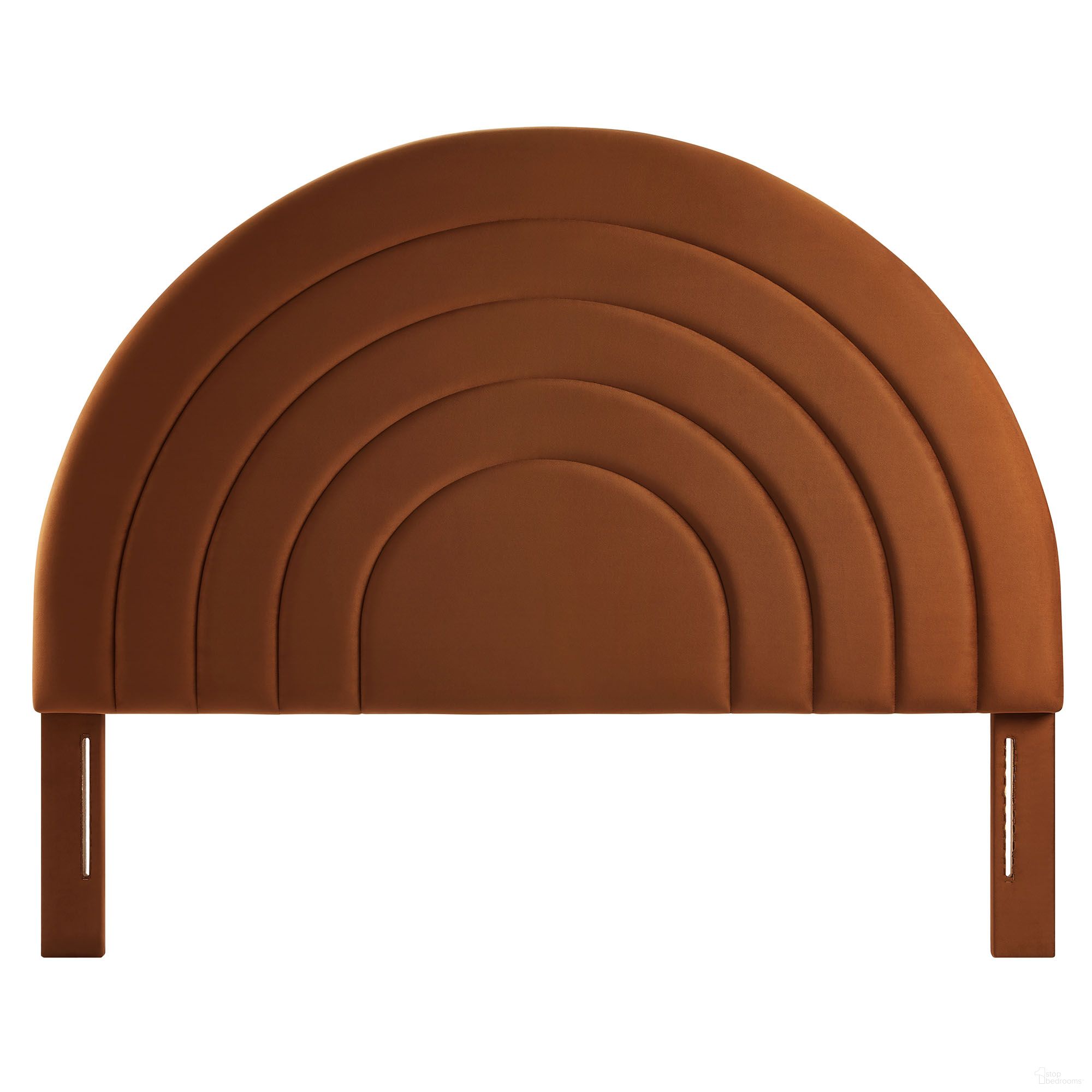 The appearance of Solana Arched Performance Velvet King Headboard In Rust designed by Modway in the modern / contemporary interior design. This rust piece of furniture was selected by 1StopBedrooms from Solana Collection to add a touch of cosiness and style into your home. Sku: MOD-7172-RUS. Bed Size: King. Material: Velvet.