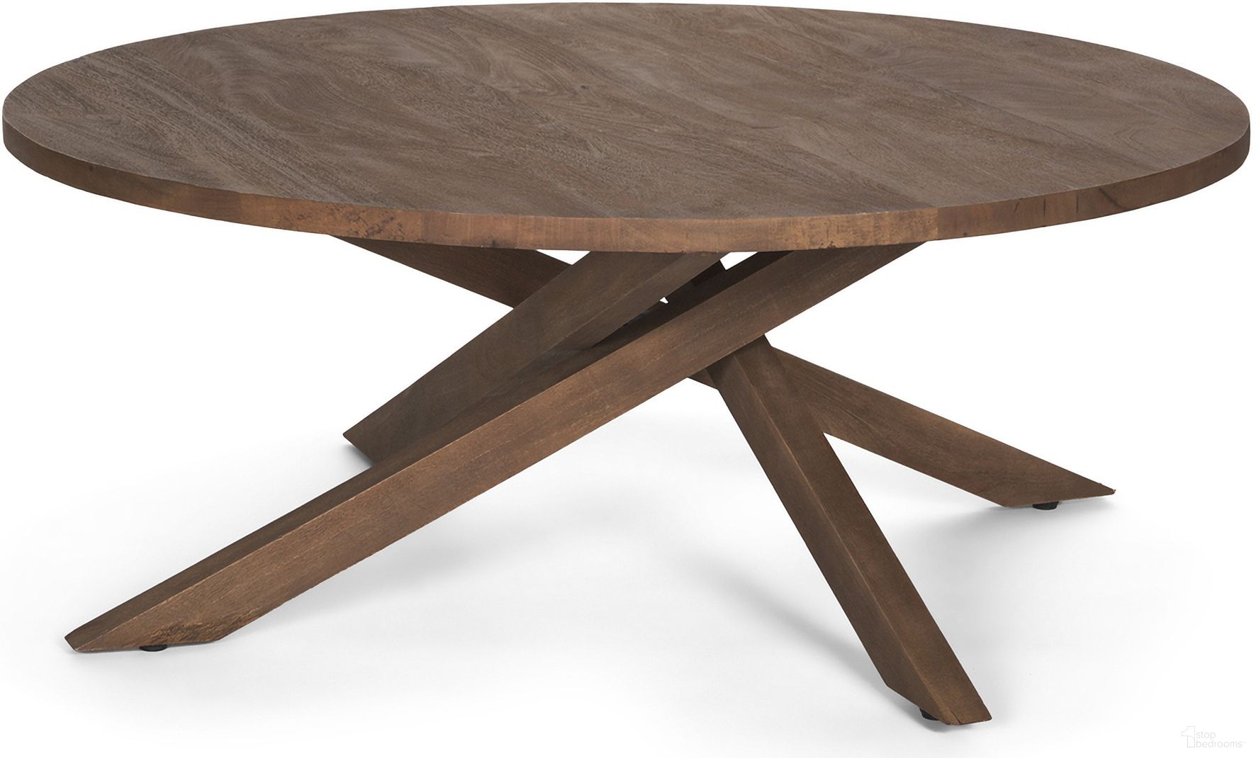 The appearance of Solana Coffee Table In Medium Brown designed by Mercana in the modern / contemporary interior design. This medium brown piece of furniture  was selected by 1StopBedrooms from Solana Collection to add a touch of cosiness and style into your home. Sku: 70624. Material: Wood.