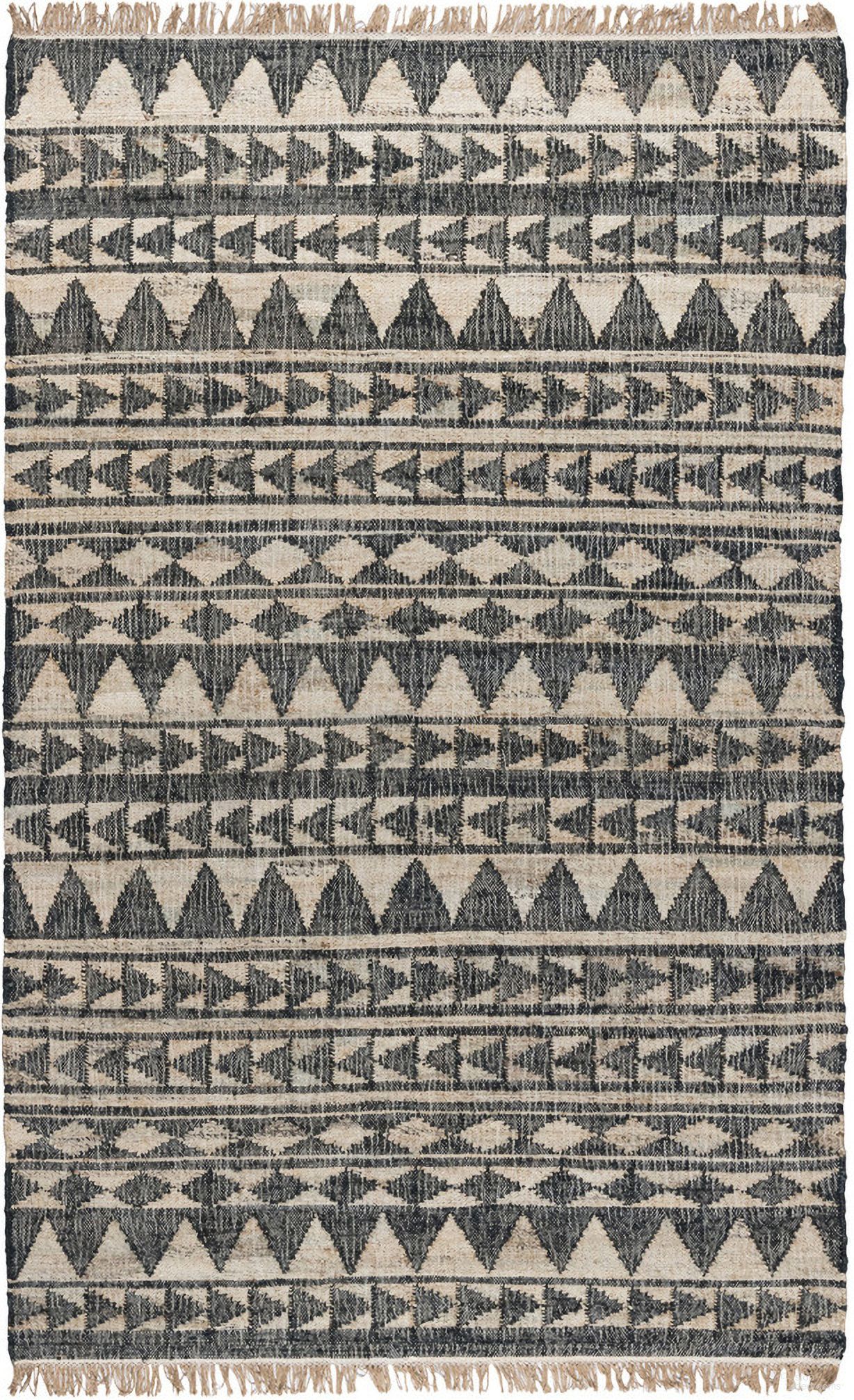 Solana 8x10 Rug In Distressed Black Natural